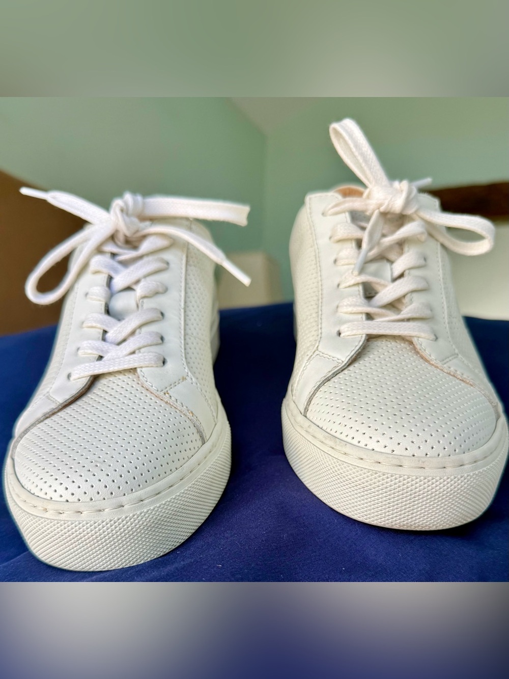 GREATS Royale Perforated White Leather Sneakers Made in Italy Men’s US 8.5 $185